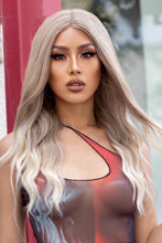 Load image into Gallery viewer, 13*2" Lace Front Wigs Synthetic Long Wave 24" 150% Density in Medium Blonde Highlights