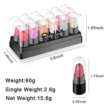 Load image into Gallery viewer, 18Pcs Capsule Pills Lipstick Mini Lip Stick Packs Matte Lipstick Set for Women, DNM Dark Sexy Red Mini Matte Lipstick Makeup Set Waterproof Long Lasting labiales mate 24 horas originales lapiz labial