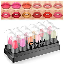 Load image into Gallery viewer, 18Pcs Capsule Pills Lipstick Mini Lip Stick Packs Matte Lipstick Set for Women, DNM Dark Sexy Red Mini Matte Lipstick Makeup Set Waterproof Long Lasting labiales mate 24 horas originales lapiz labial