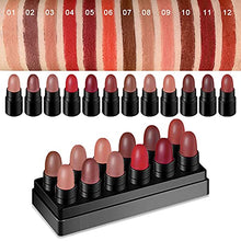 Load image into Gallery viewer, 18Pcs Capsule Pills Lipstick Mini Lip Stick Packs Matte Lipstick Set for Women, DNM Dark Sexy Red Mini Matte Lipstick Makeup Set Waterproof Long Lasting labiales mate 24 horas originales lapiz labial