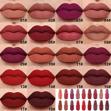 Load image into Gallery viewer, 18Pcs Capsule Pills Lipstick Mini Lip Stick Packs Matte Lipstick Set for Women, DNM Dark Sexy Red Mini Matte Lipstick Makeup Set Waterproof Long Lasting labiales mate 24 horas originales lapiz labial