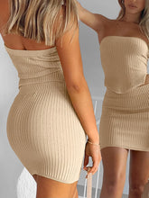 Load image into Gallery viewer, 2 Piece Outfit for Women Sexy Skirt Matching Sets Short Summer Vacation Two Piece Going Out Comfy Body Con Suit