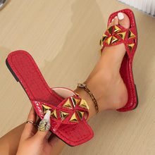 Load image into Gallery viewer, Geometric Open Toe Flat Sandals