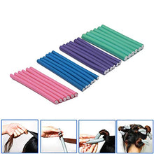 Load image into Gallery viewer, (3 in 1) Pack 24 pcs Flexi Twist Foam Hair Curler Rollers Curling Rods 9.45" Long+ Hair Dryer Bonnet Attachment + 4 Hair Styling Clips
