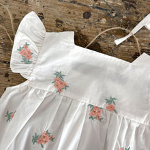 Load image into Gallery viewer, Cotton Floral Baby Romper with Flounced Sleeves and Square Collar