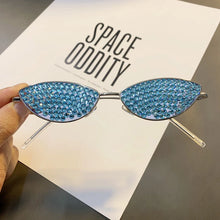 Load image into Gallery viewer, Small Frame Cat Eye Diamond Sunglasses Women Luxury Brand Designer Rhinestone Sun Glasses Sexy Women Eyeglasses