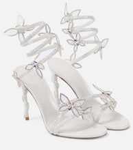 Load image into Gallery viewer, Luxury Crystal Embellished Butterfly Detail Women Sandals Sexy Coiled Strap High heels