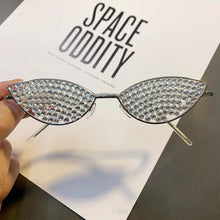 Load image into Gallery viewer, Small Frame Cat Eye Diamond Sunglasses Women Luxury Brand Designer Rhinestone Sun Glasses Sexy Women Eyeglasses