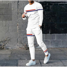 Load image into Gallery viewer, Men Casual Long Sleeve Trousers Sport Tracksuit Graphic T Shirts 2PCS Sets