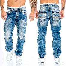 Load image into Gallery viewer, Ripped Patchwork Jeans Skinny Wash Pencil Denim Straight Pants