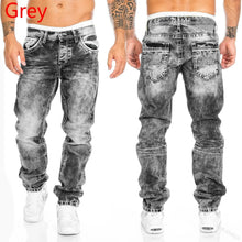 Load image into Gallery viewer, Ripped Patchwork Jeans Skinny Wash Pencil Denim Straight Pants