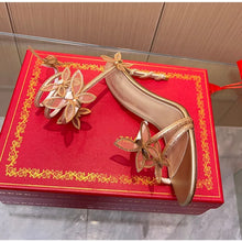 Load image into Gallery viewer, Luxury Crystal Embellished Butterfly Detail Women Sandals Sexy Coiled Strap High heels