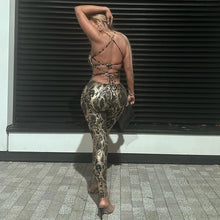 Load image into Gallery viewer, Jumpsuit Backless Cross Straps Sexy
