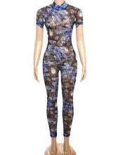 Load image into Gallery viewer, Colorful Print Jumpsuit Women Mesh  See Through Coquette Summer Backless