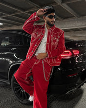 Load image into Gallery viewer, Red Jeans  Loose Casual Hip Hop Street Denim Trousers Couples baggy pants y2k clothes