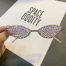 Load image into Gallery viewer, Small Frame Cat Eye Diamond Sunglasses Women Luxury Brand Designer Rhinestone Sun Glasses Sexy Women Eyeglasses