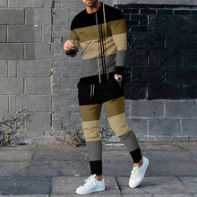 Load image into Gallery viewer, Men Casual Long Sleeve Trousers Sport Tracksuit Graphic T Shirts 2PCS Sets
