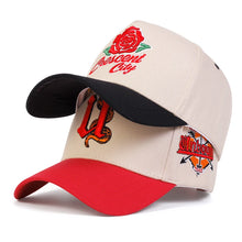 Load image into Gallery viewer, Unisex Rose Letter Embroidery Baseball Caps Spring Autumn Outdoor Adjustable Casual Hats Sunscreen Hat