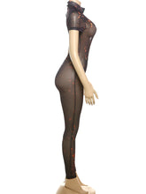 Load image into Gallery viewer, Colorful Print Jumpsuit Women Mesh  See Through Coquette Summer Backless
