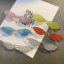 Load image into Gallery viewer, Small Frame Cat Eye Diamond Sunglasses Women Luxury Brand Designer Rhinestone Sun Glasses Sexy Women Eyeglasses