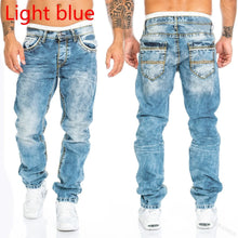 Load image into Gallery viewer, Ripped Patchwork Jeans Skinny Wash Pencil Denim Straight Pants