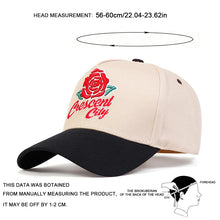 Load image into Gallery viewer, Unisex Rose Letter Embroidery Baseball Caps Spring Autumn Outdoor Adjustable Casual Hats Sunscreen Hat