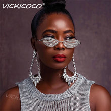 Load image into Gallery viewer, Small Frame Cat Eye Diamond Sunglasses Women Luxury Brand Designer Rhinestone Sun Glasses Sexy Women Eyeglasses