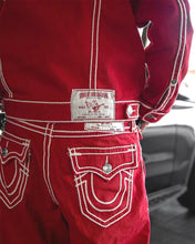 Load image into Gallery viewer, Red Jeans  Loose Casual Hip Hop Street Denim Trousers Couples baggy pants y2k clothes