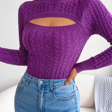 Load image into Gallery viewer, Women's Sexy Hollow-Out Knit Pullover Sweater