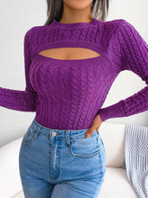 Load image into Gallery viewer, Women's Sexy Hollow-Out Knit Pullover Sweater