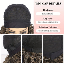 Load image into Gallery viewer, Ombre Blonde Curly Headband Wigs for Women Honey Blond Soft Hair Afro Curl Coily Synthetic Wig Headband Wigs  (Ombre Blonde)