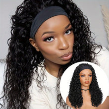 Load image into Gallery viewer, Ombre Blonde Curly Headband Wigs for Women Honey Blond Soft Hair Afro Curl Coily Synthetic Wig Headband Wigs  (Ombre Blonde)