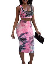 Load image into Gallery viewer, Women's Sexy Summer Outfits Bodycon Tank Top Midi Skirt 2 Piece Dress Lavender