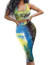 Load image into Gallery viewer, Women's Sexy Summer Outfits Bodycon Tank Top Midi Skirt 2 Piece Dress Lavender