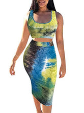 Load image into Gallery viewer, Women's Sexy Summer Outfits Bodycon Tank Top Midi Skirt 2 Piece Dress Lavender