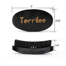 Load image into Gallery viewer, Premium Palm Wave Brush - Medium Hard Palm Curved Wave Brush for Men - Made with Nature Beech &amp; Black Mix Bristle Men's Hair Brush Wave Brush For Men 360