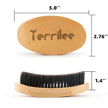 Load image into Gallery viewer, Premium Palm Wave Brush - Medium Hard Palm Curved Wave Brush for Men - Made with Nature Beech &amp; Black Mix Bristle Men's Hair Brush Wave Brush For Men 360