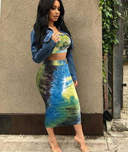 Load image into Gallery viewer, Women's Sexy Summer Outfits Bodycon Tank Top Midi Skirt 2 Piece Dress Lavender